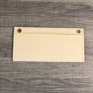 Cream Long Wallet Insert with Gold Accents